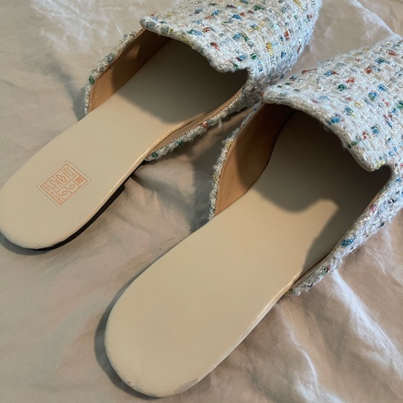 Women Color Block Point Toe Flat Mules, Fashion Outdoor Flats - Picture 2 of 8